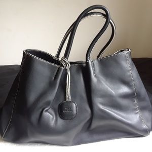 Jones New York Faux Black Leather Hand Bag